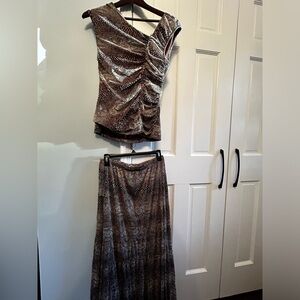 For Cynthia |  BUNDLE skirt set, animal print size large, 2 for 1